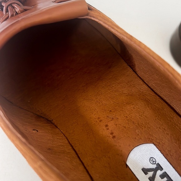 Vintage Bally Brown Leather and Suede Fringe Tassel Loafers Womens Sz EU 39.5 - Picture 7 of 16